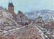 Claude Monet Street near Vetheuil in Winter Spain oil painting artist
